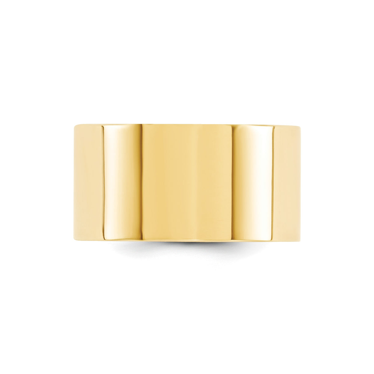 14k Yellow Gold Flat, Comfort Fit wedding band ring alternate angle