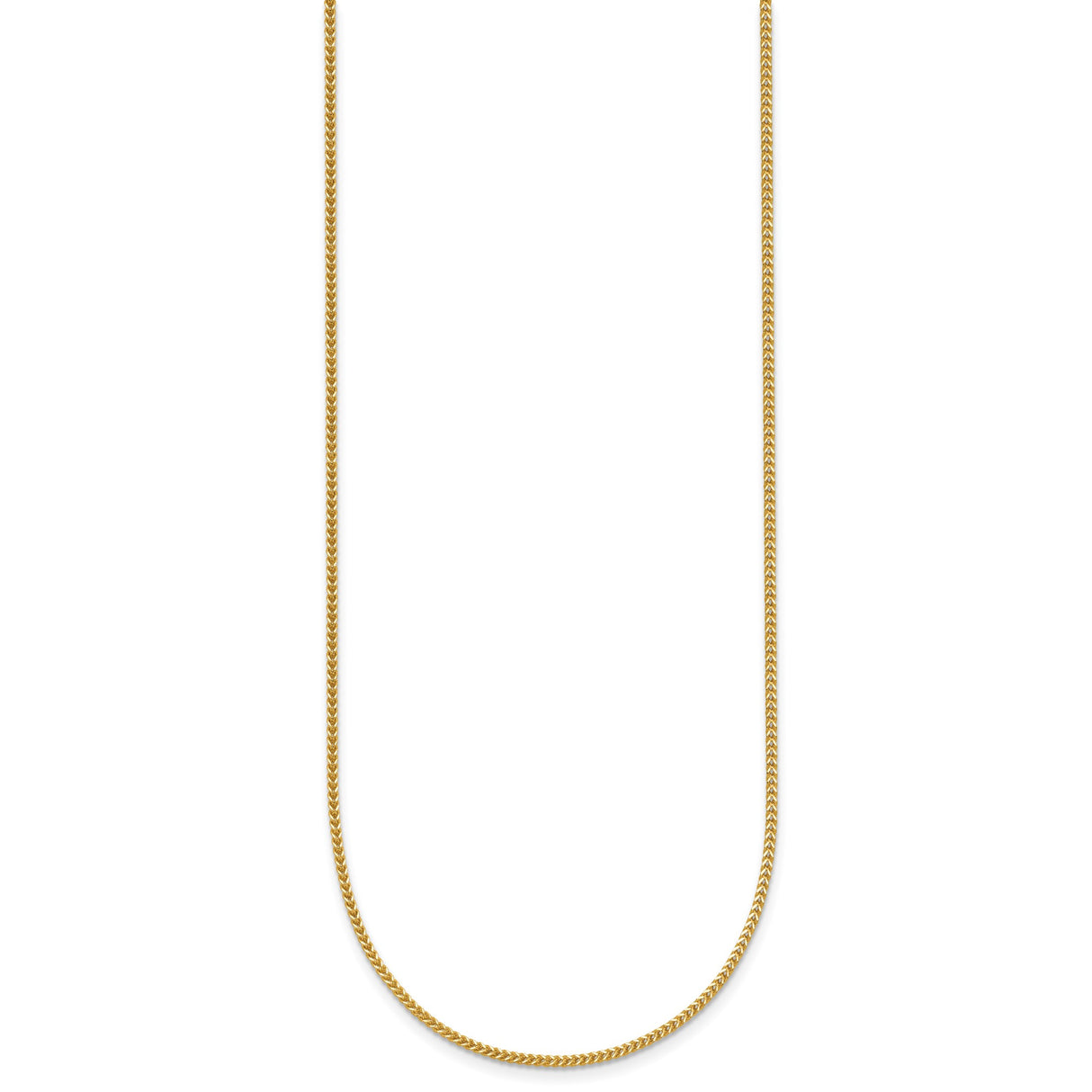 14K Yellow Gold 0.9 mm Franco Chain Necklace, Polished