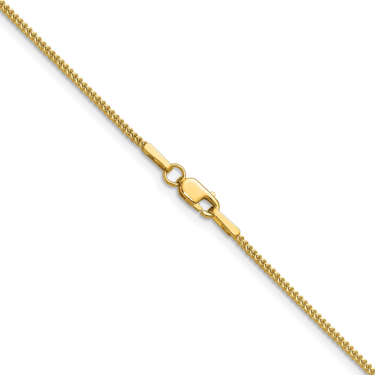 14K Yellow Gold 0.9 mm Franco Chain Necklace, Polished alternate angle