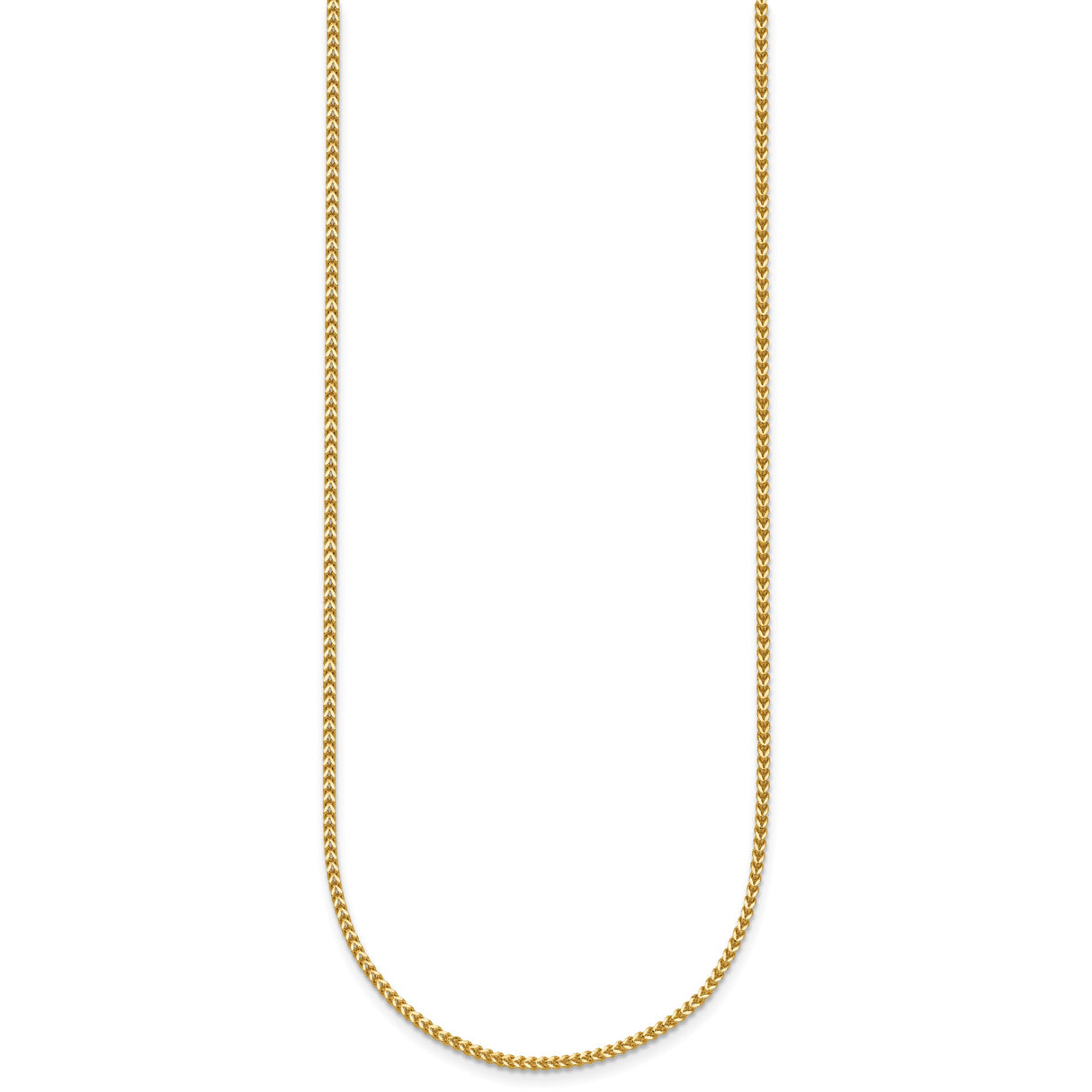 14K Yellow Gold 1 mm Franco Chain Necklace, Polished
