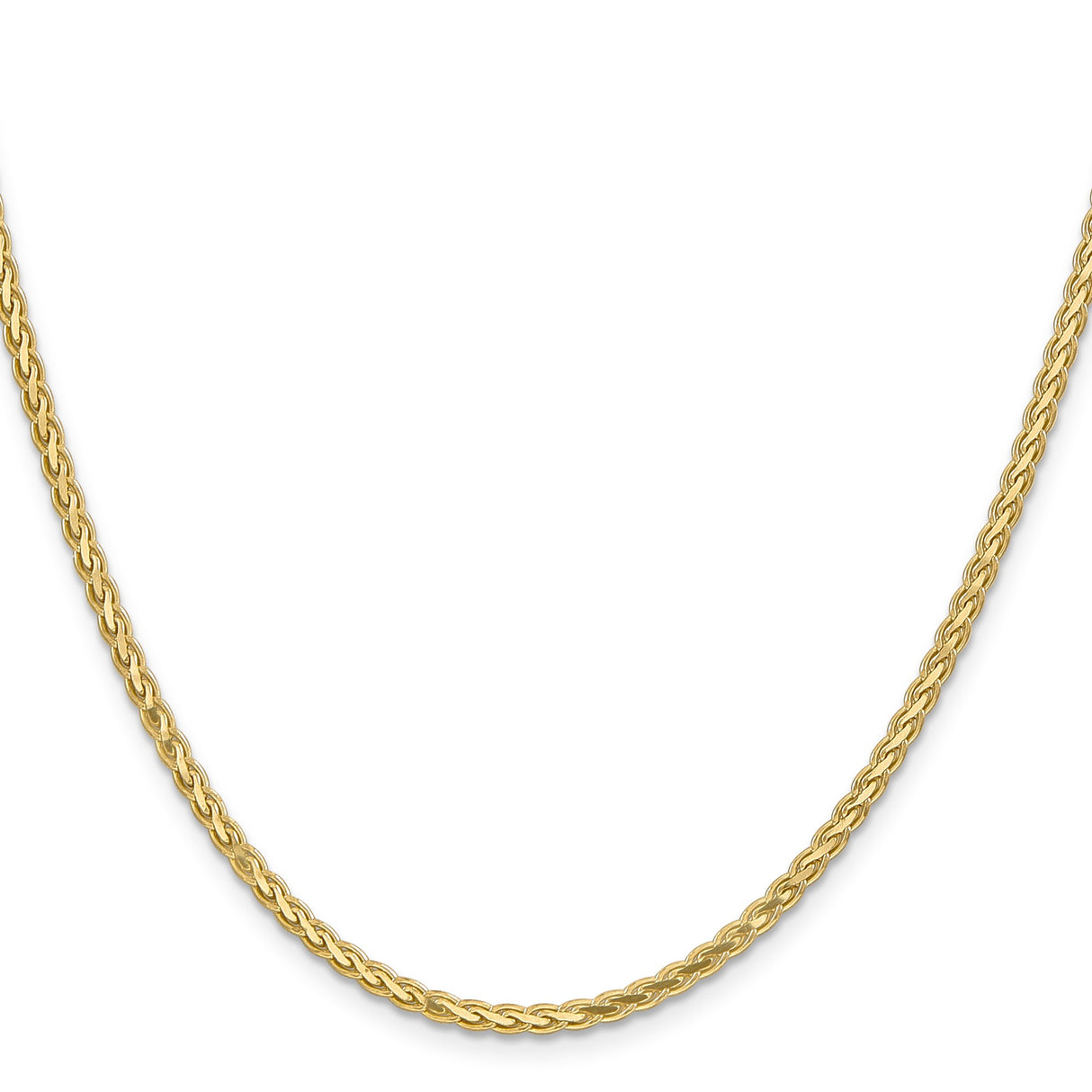 14K Yellow Gold 2.8 mm Polished Chain Necklace, Solid