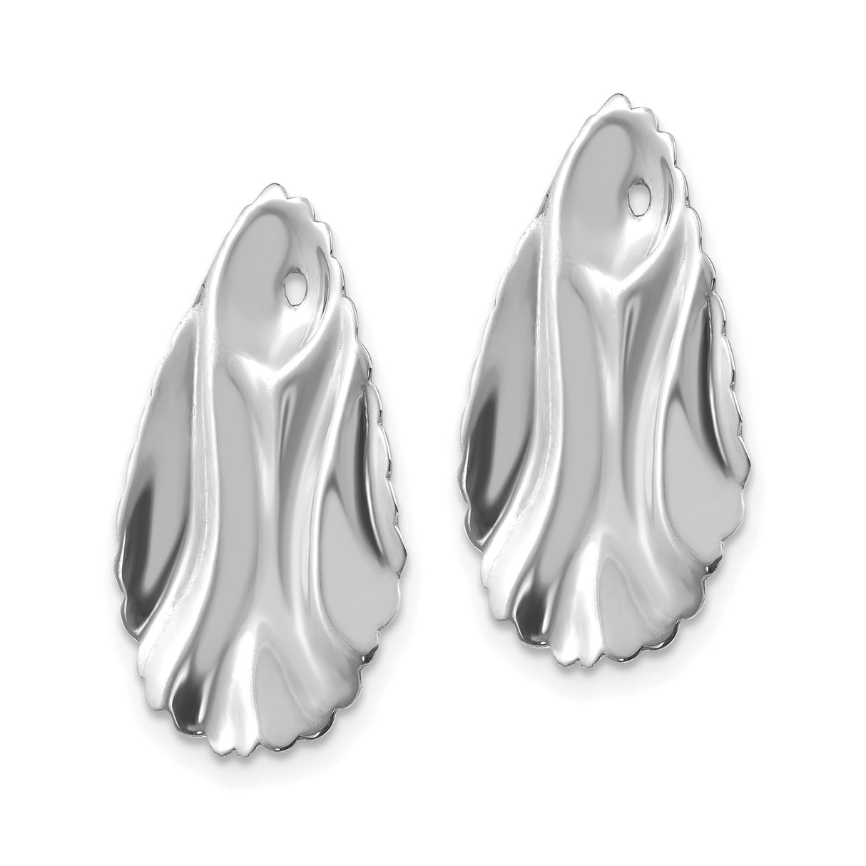 14k White Gold Virgin Mary Pendant, Oval Religious Medallion for Women and Men