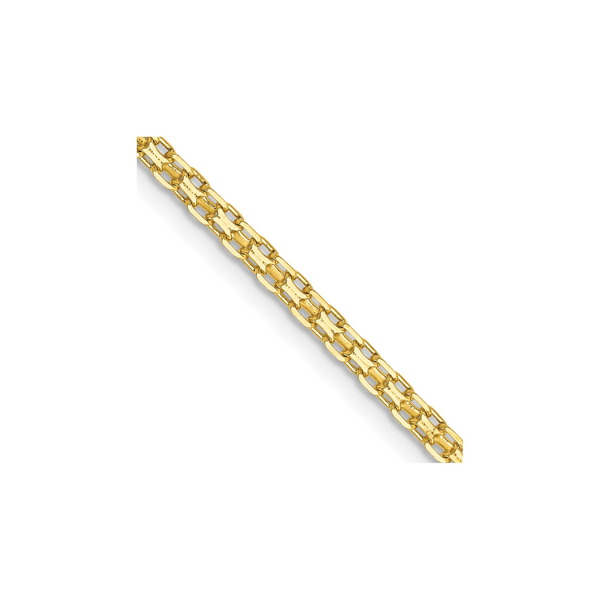14K Yellow Gold 1.8 mm Polished Chain Necklace, Solid detail view