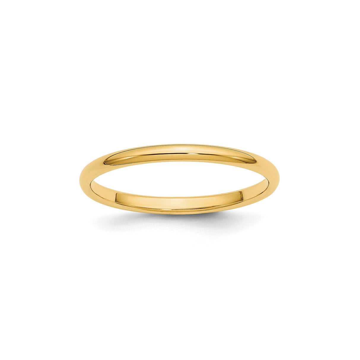 Yellow Gold Domed wedding band ring