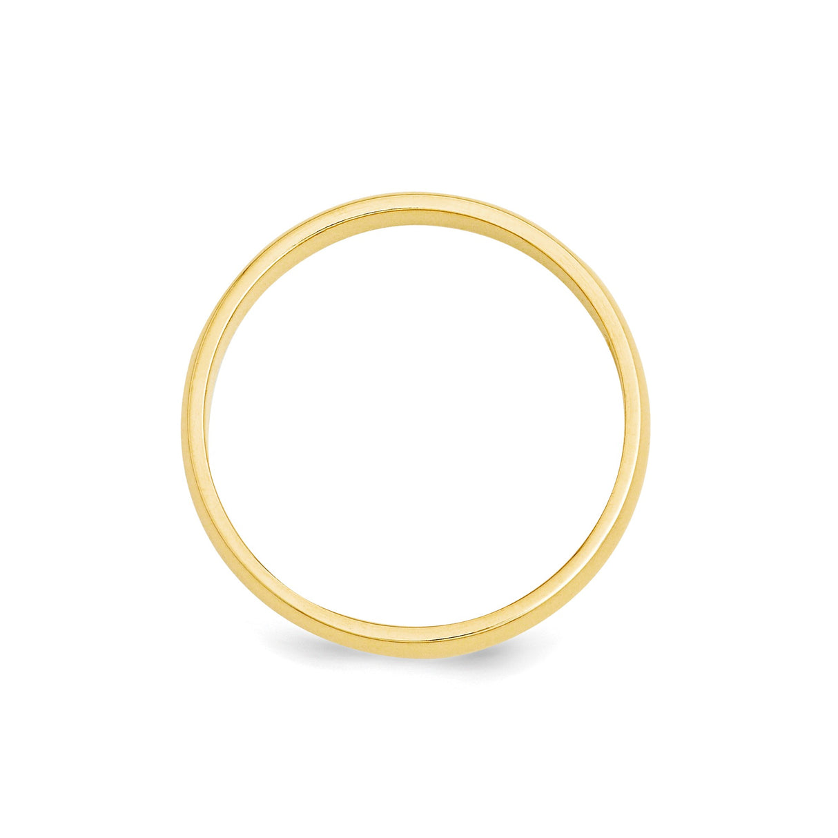 10k Yellow Gold Domed wedding band ring alternate angle
