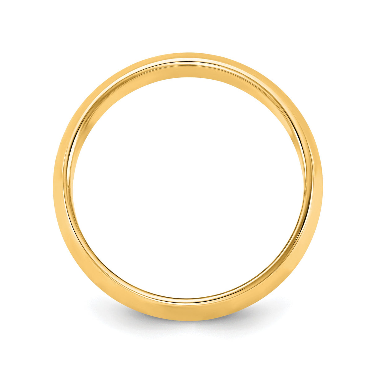 10k Yellow Gold Domed wedding band ring alternate angle