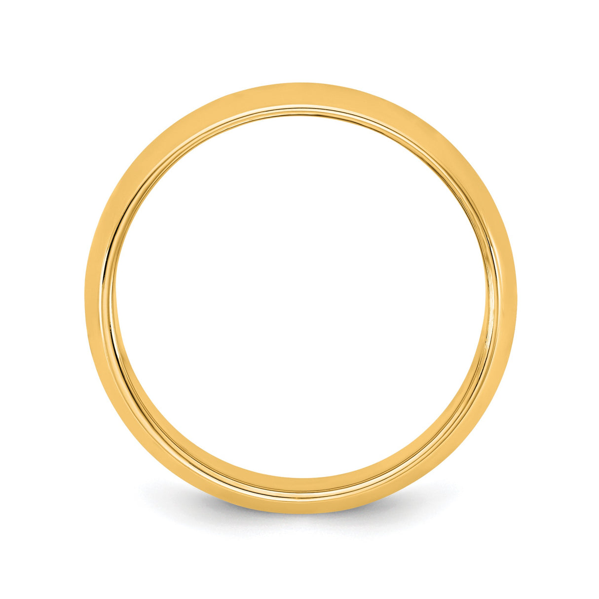 10k Yellow Gold Domed wedding band ring alternate angle