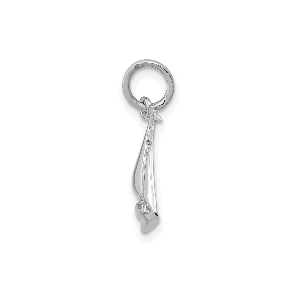 14k White Gold Sailboat Pendant Charm, Nautical Marine Design, Ocean Theme