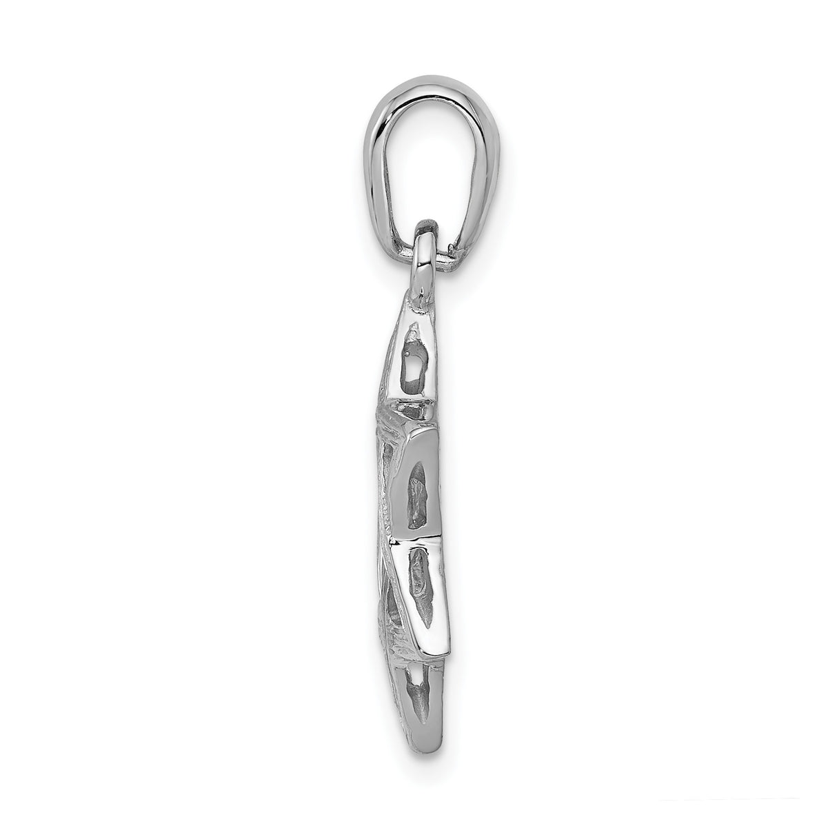 14k White Gold Star of David Pendant, Textured Jewish Symbol Jewelry