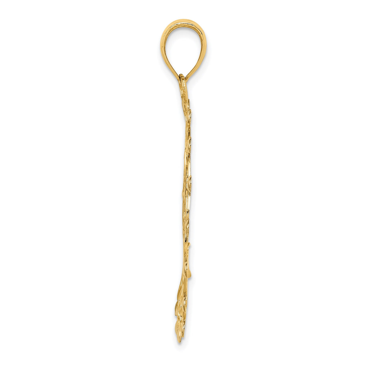 14k Multi-Tone Gold Mandala Pendant with Diamond Cut Filigree and Rhodium Accents