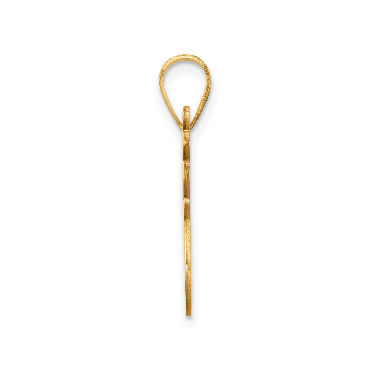 14k Yellow Gold Reindeer Pendant with Red Nose and Antlers, Christmas Holiday Charm