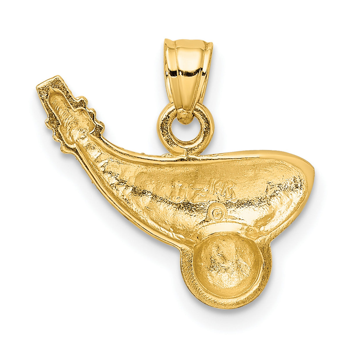 14k Two-Tone Gold Golf Club Ball Pendant with Textured Detailing for Men