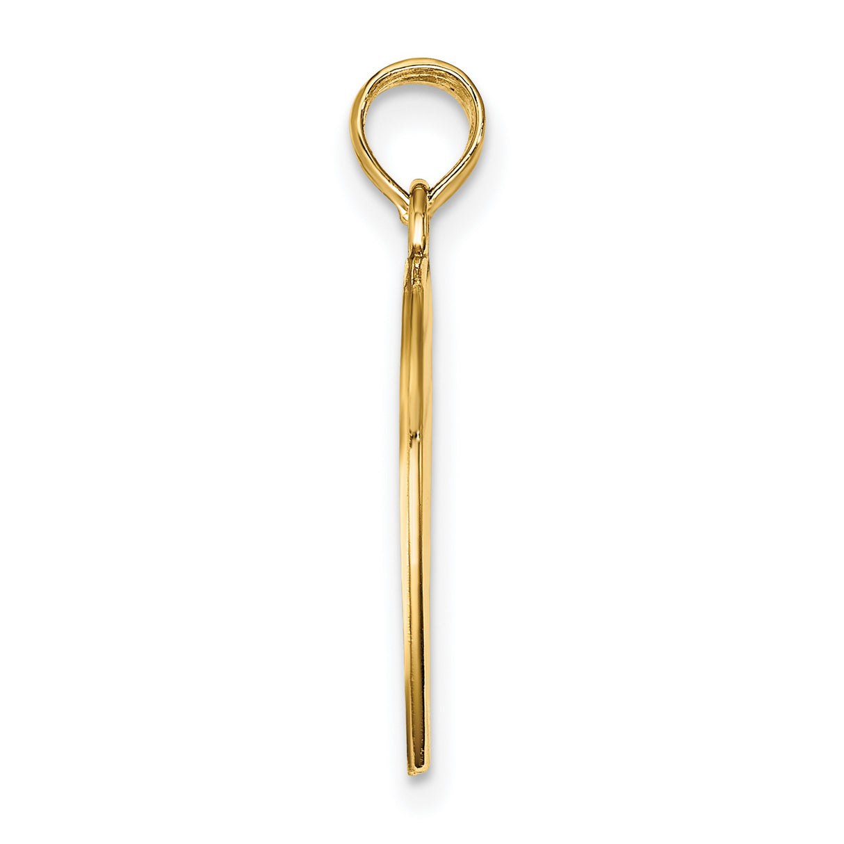 14k Yellow Gold Heart Split Pendant, Friends Text Charm, Friendship Keepsake Jewelry