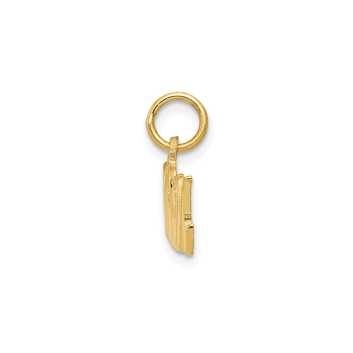 14k Yellow Gold Mom Pendant with Script Lettering, Sentimental Motherhood Charm for Women