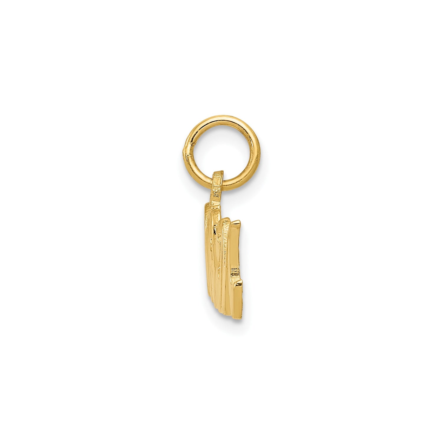 14k Yellow Gold Mom Pendant with Script Lettering, Sentimental Motherhood Charm for Women