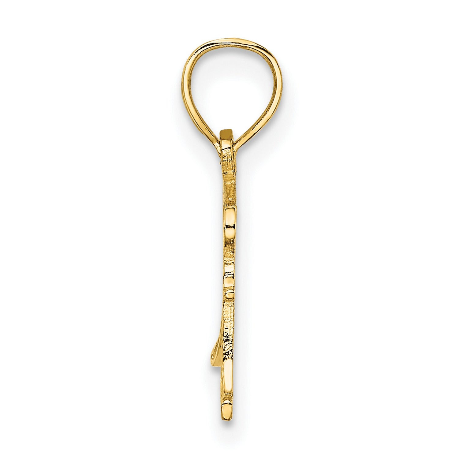 14k Yellow Gold Super Mom Pendant, Bold Lettering, Motherhood and Strength Theme for Women