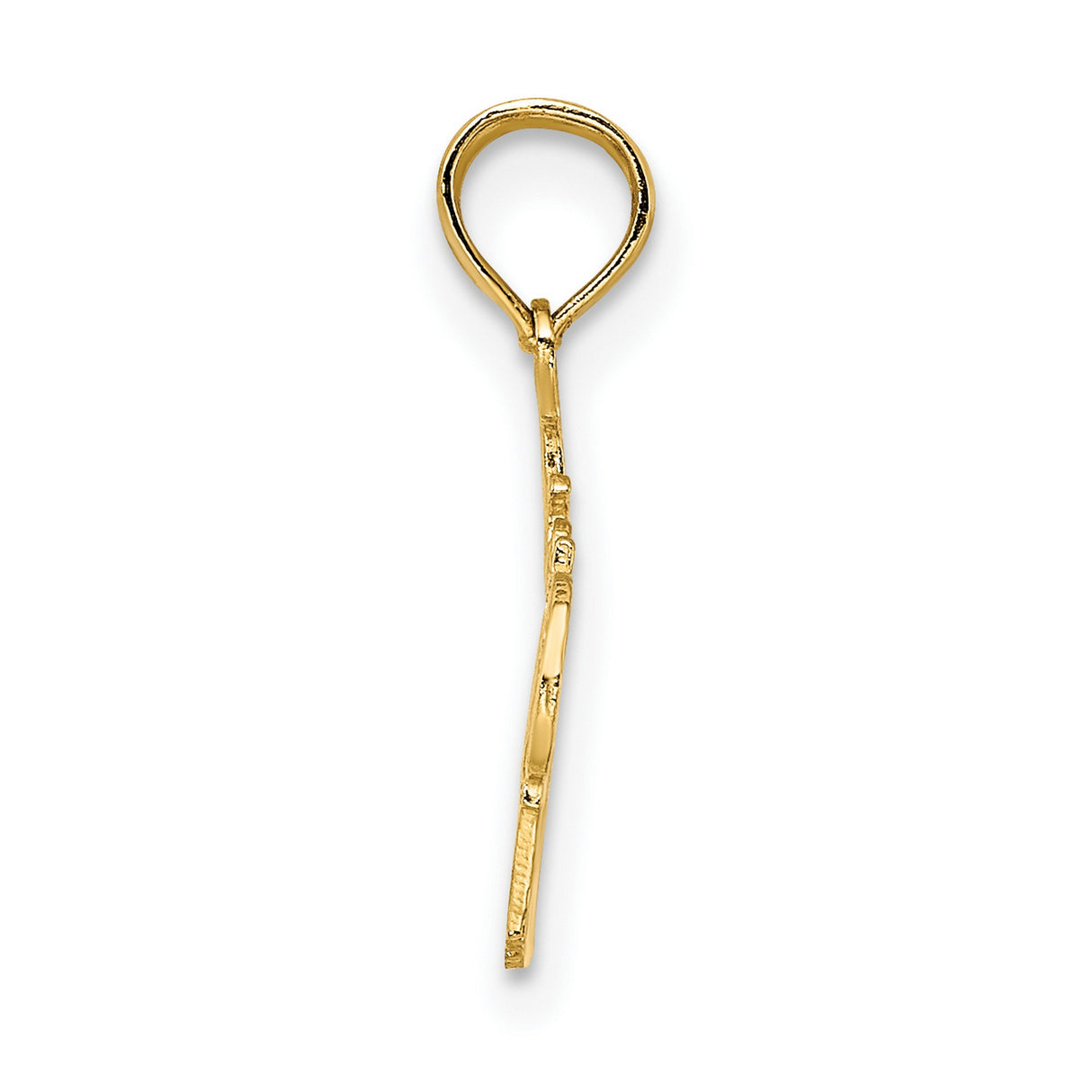 14k Yellow Gold Pendant with Script Message, Sentimental Charm for Daughter-in-Law