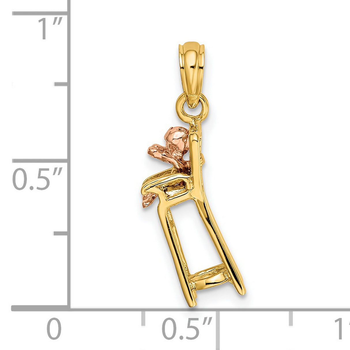 14k Two-Tone Gold Crucifix Pendant with Jesus on Modern Stylized Cross