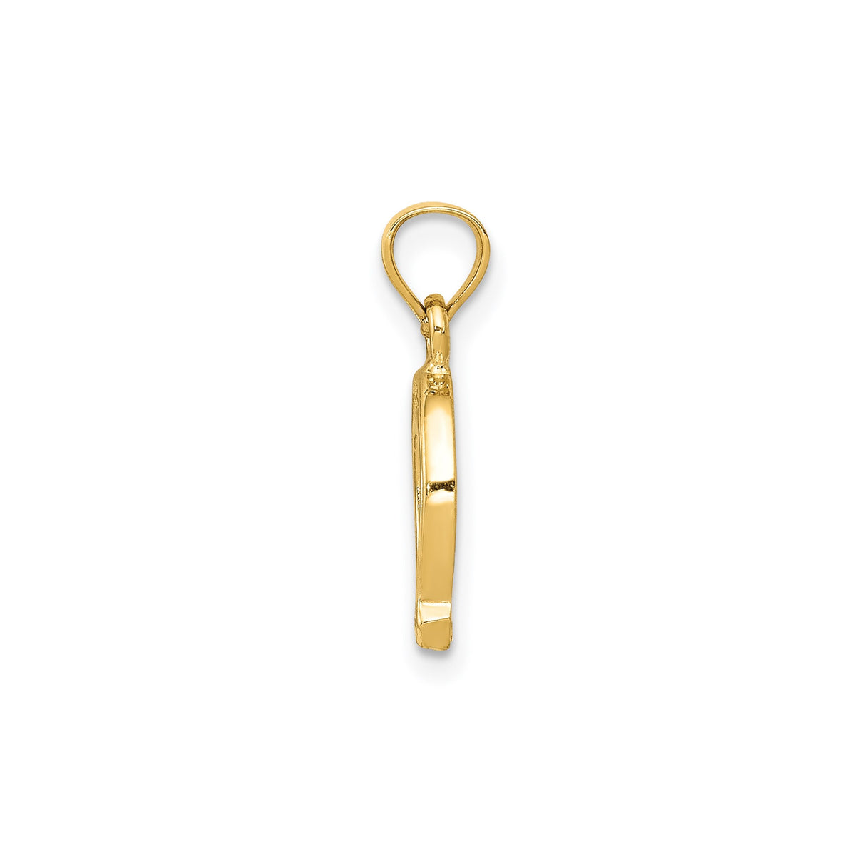 14k Yellow Gold Horseshoe Pendant, Classic Symbol of Luck and Protection for Women or Unisex Wear