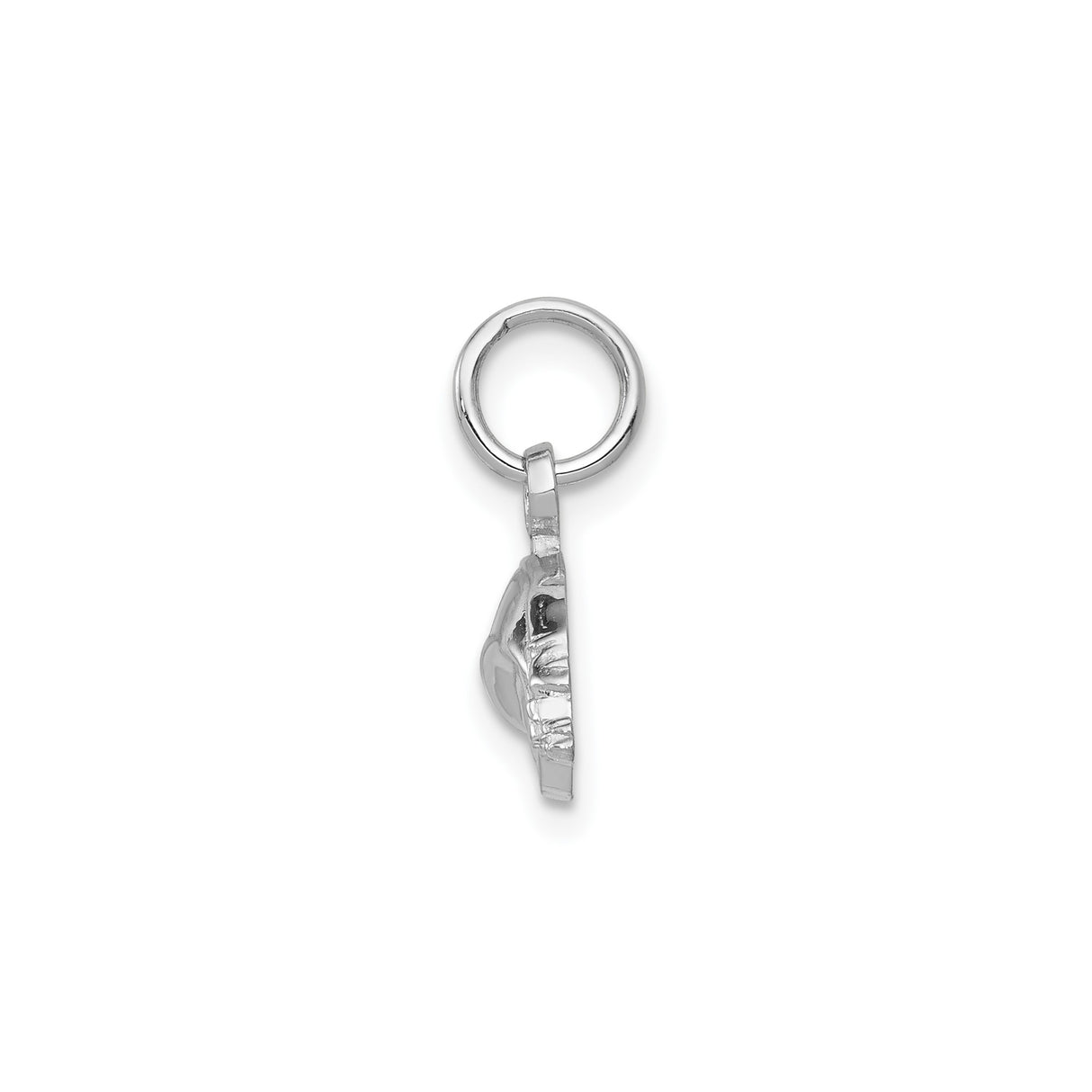 14k White Gold Vintage Car Charm Pendant, Classic Beetle Style, Travel and Retro Auto Theme