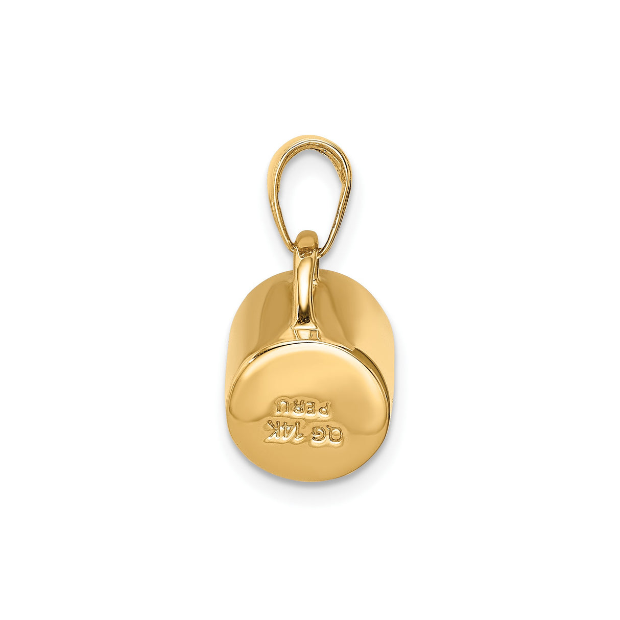 14k Yellow Gold Lock Pendant with Keyhole Detail, Polished Padlock Charm for Women or Unisex