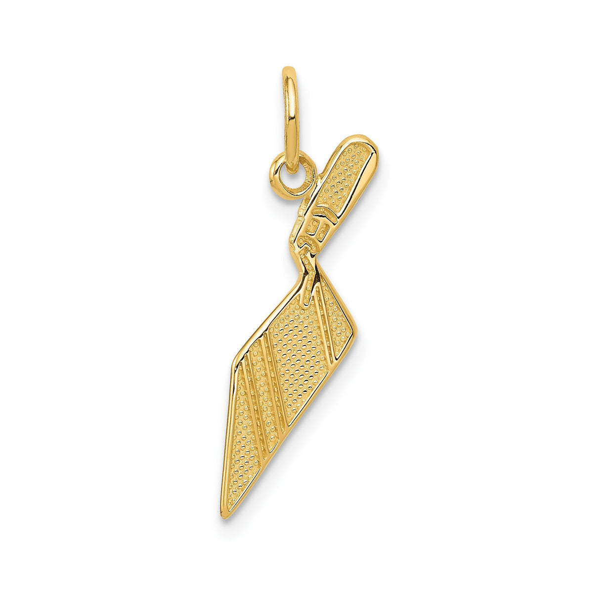 14k Yellow Gold Trowel Pendant Charm, Masonic Builder Symbol for Men or Unisex Wear