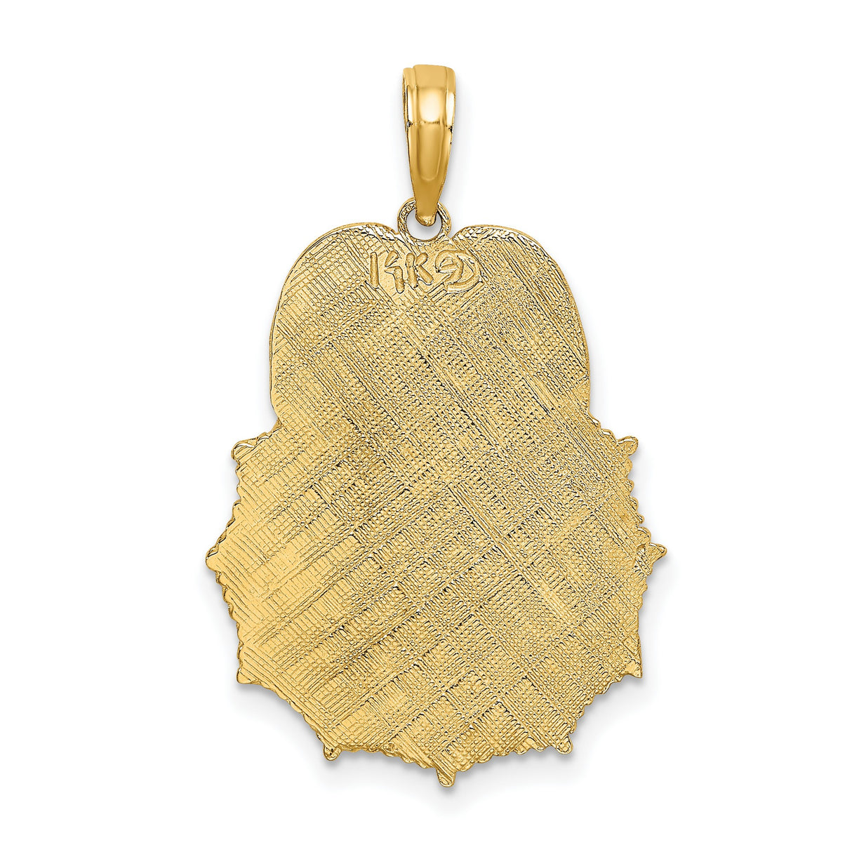 14k Yellow Gold Firefighter Pendant with Helmet, Axe, Ladder and Eagle Emblem for Men