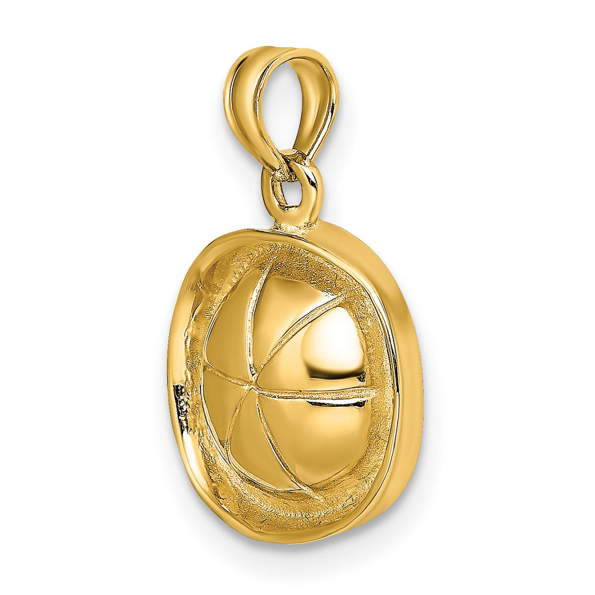 14k Yellow Gold Orthodox Pendant with Textured Borders and Round Prosphora Seal Design
