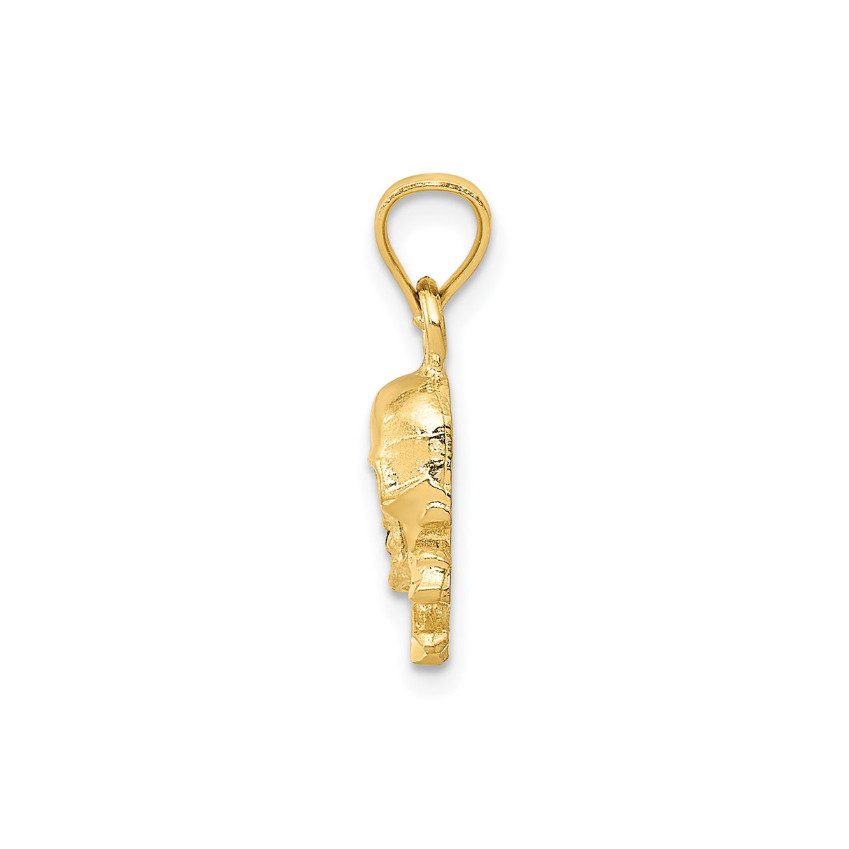 14k Yellow Gold Skull and Crossbones Pendant with Pirate Motif, Gothic Biker Style, Unisex Charm