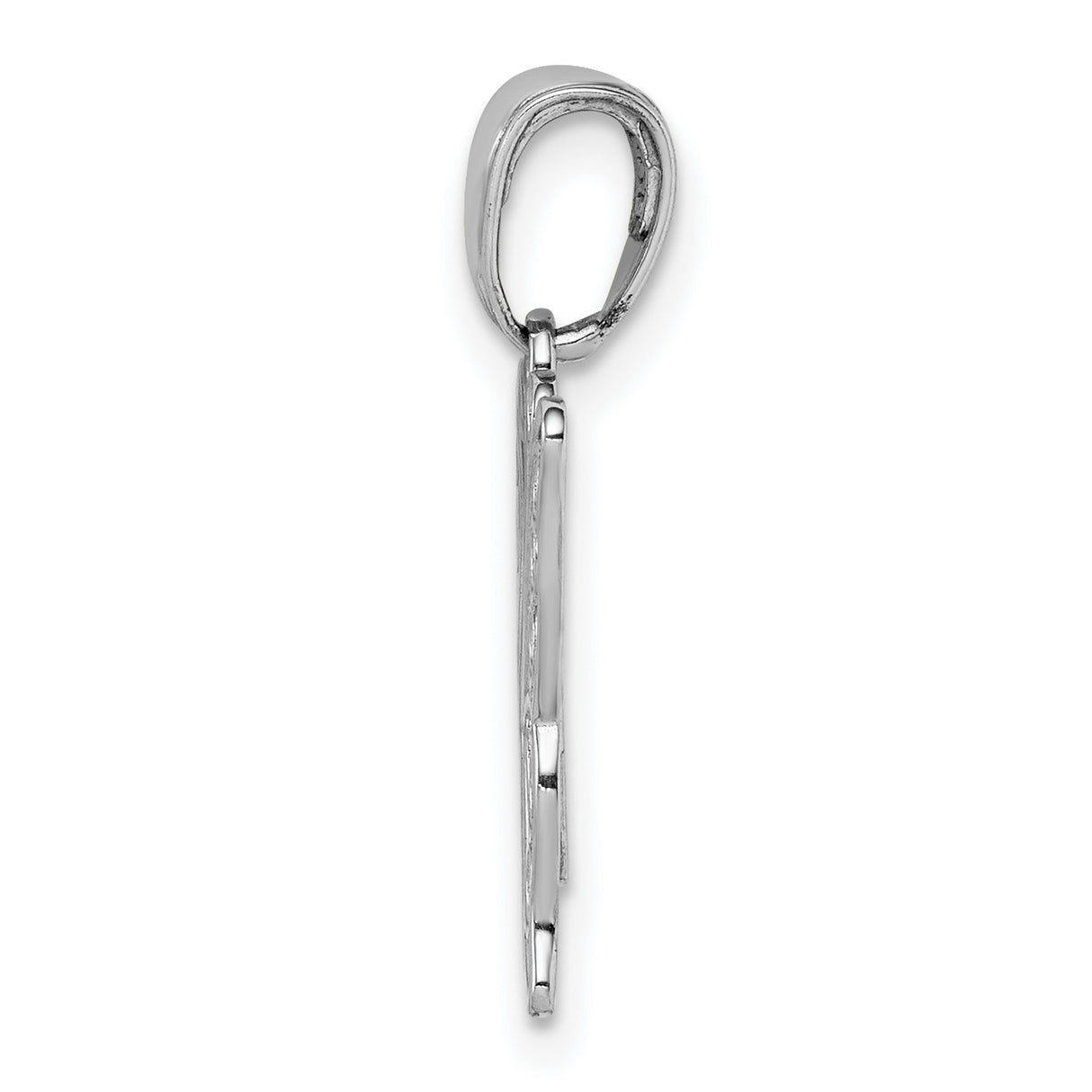 14k White Gold Butterfly Pendant with Openwork Filigree Design for Women