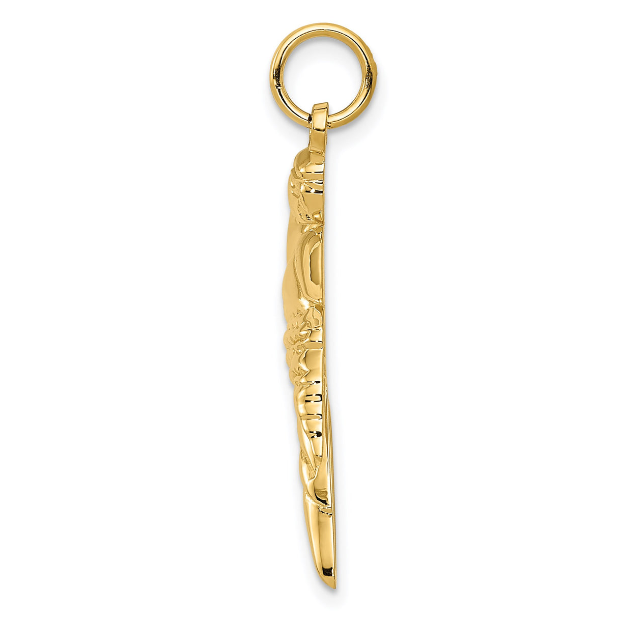 14k Yellow Gold Parrot Pendant, Detailed Bird on Branch, Nature-Inspired Tropical Charm