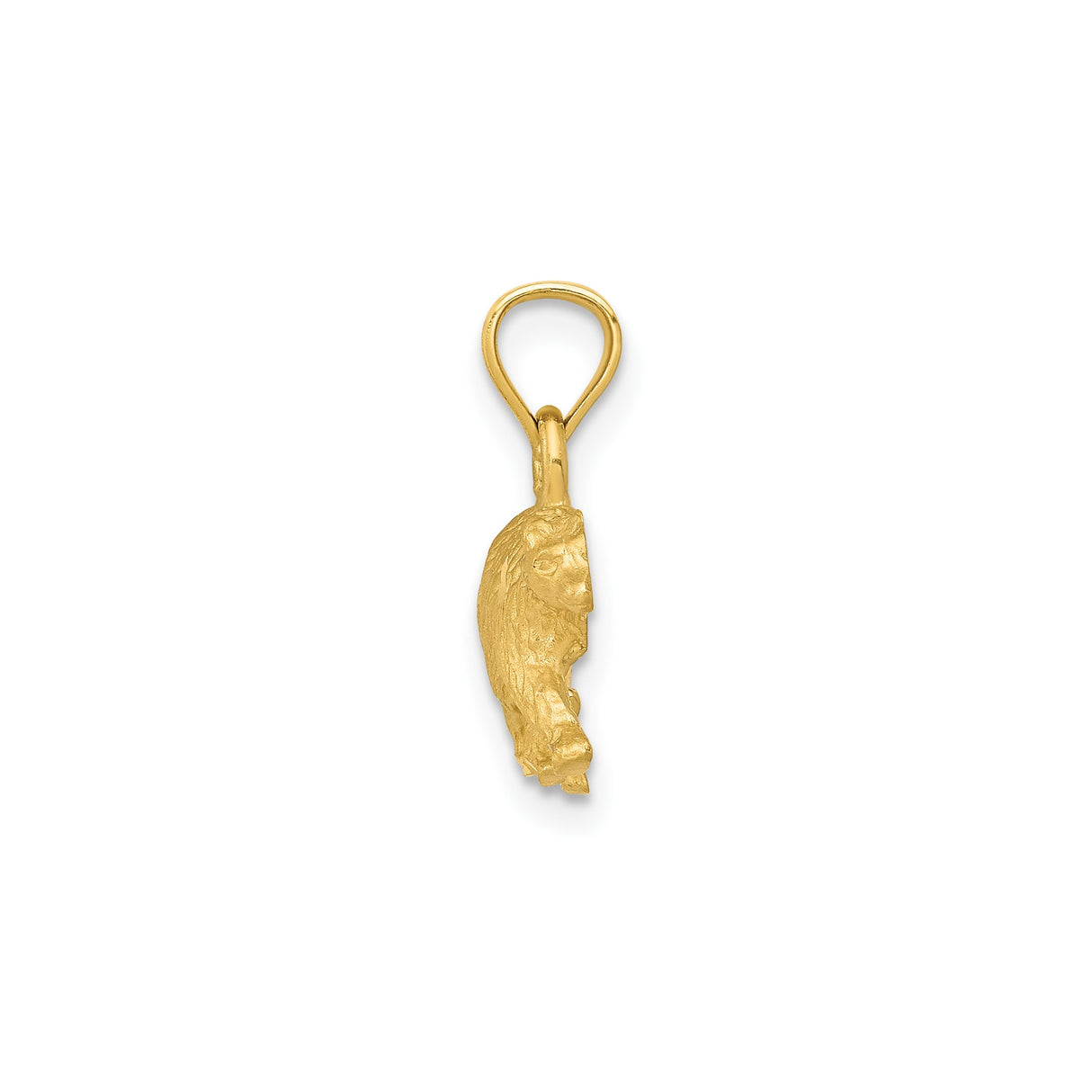 14k Yellow Gold Walking Bear Pendant, Textured Animal Totem Charm, Nature-Inspired Jewelry