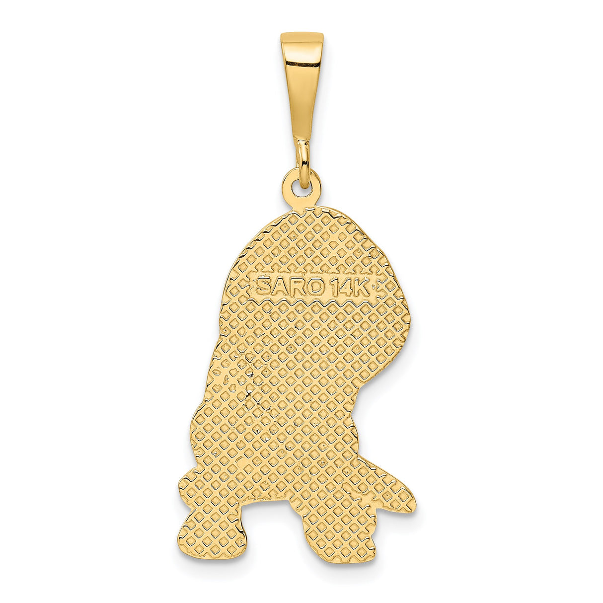 14k Yellow Gold Dog Pendant, Textured Beagle Charm, Pet Memorial Jewelry for Women or Unisex