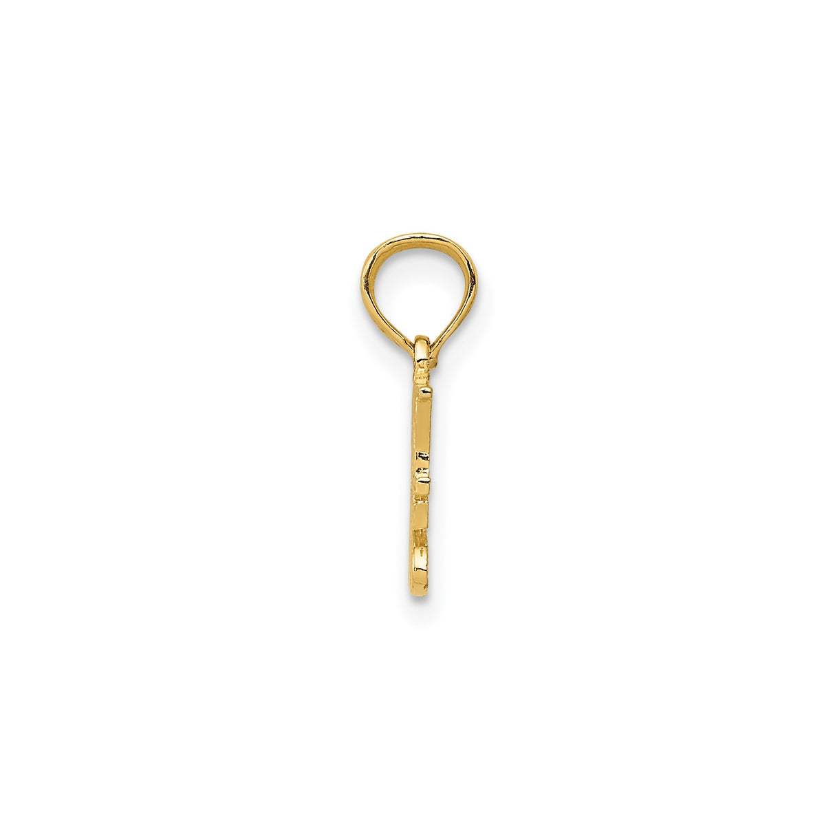 14k Yellow Gold Pendant with I Love My Dogs Lettering and Heart Charm, Unisex Dog Lover Jewelry