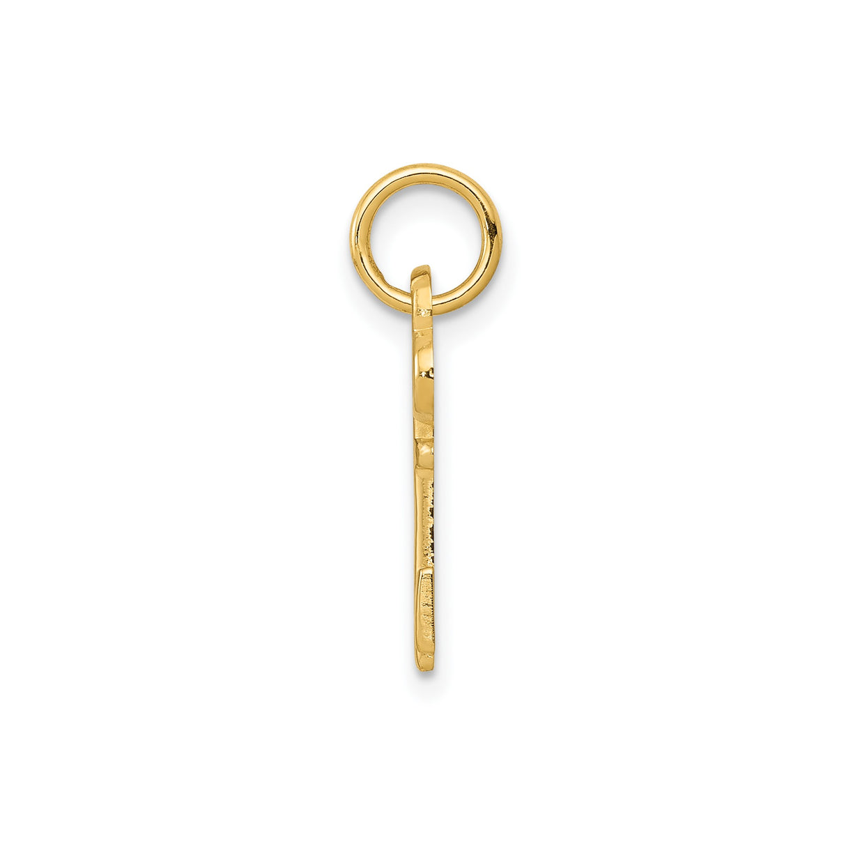 14k Yellow Gold Key Pendant with Vintage Skeleton Design, Solid Gold Charm for Women