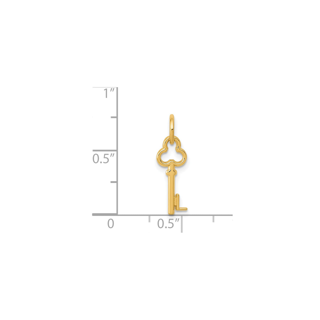 14k Yellow Gold Key Pendant, Vintage-Inspired Ornate Design for Women