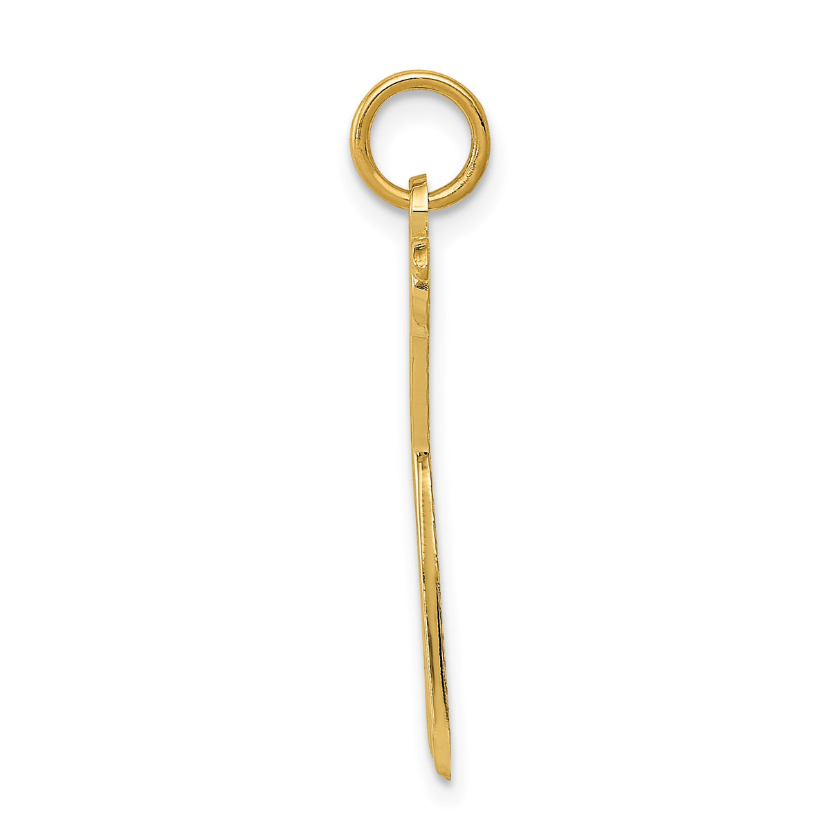 14k Yellow Gold Scissors Pendant Charm, Miniature Design Symbolizing Creativity and Craftsmanship