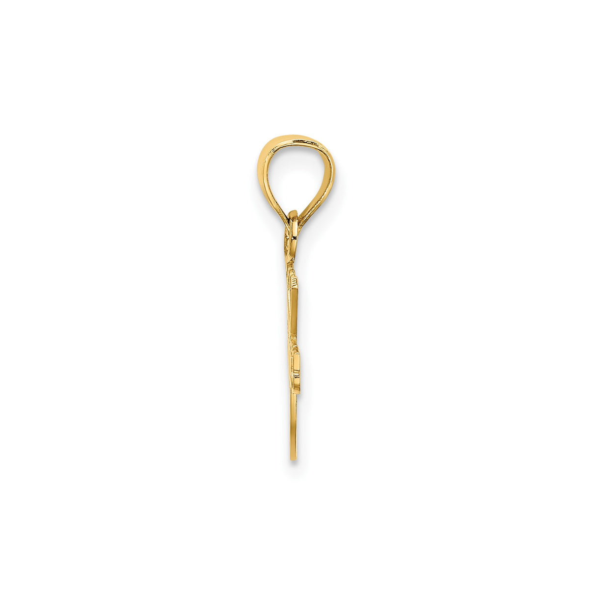 14k Yellow Gold Tennis Pendant with Heart Racket and Ball Design, Unisex Sports Charm