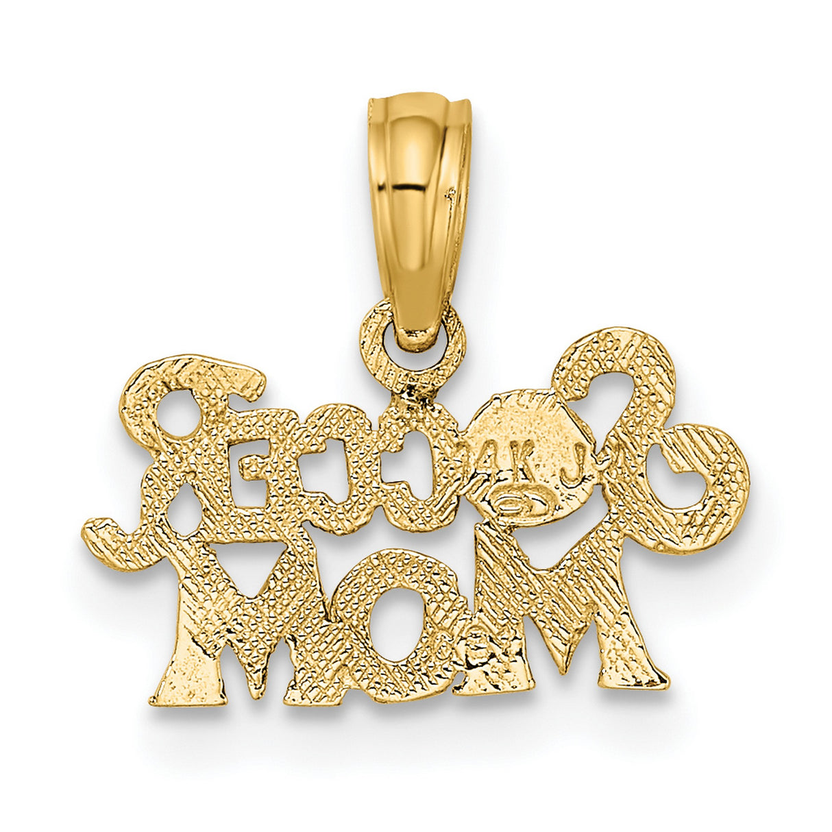 14k Yellow Gold Soccer Mom Pendant with Soccer Ball Design, Sports Charm for Women