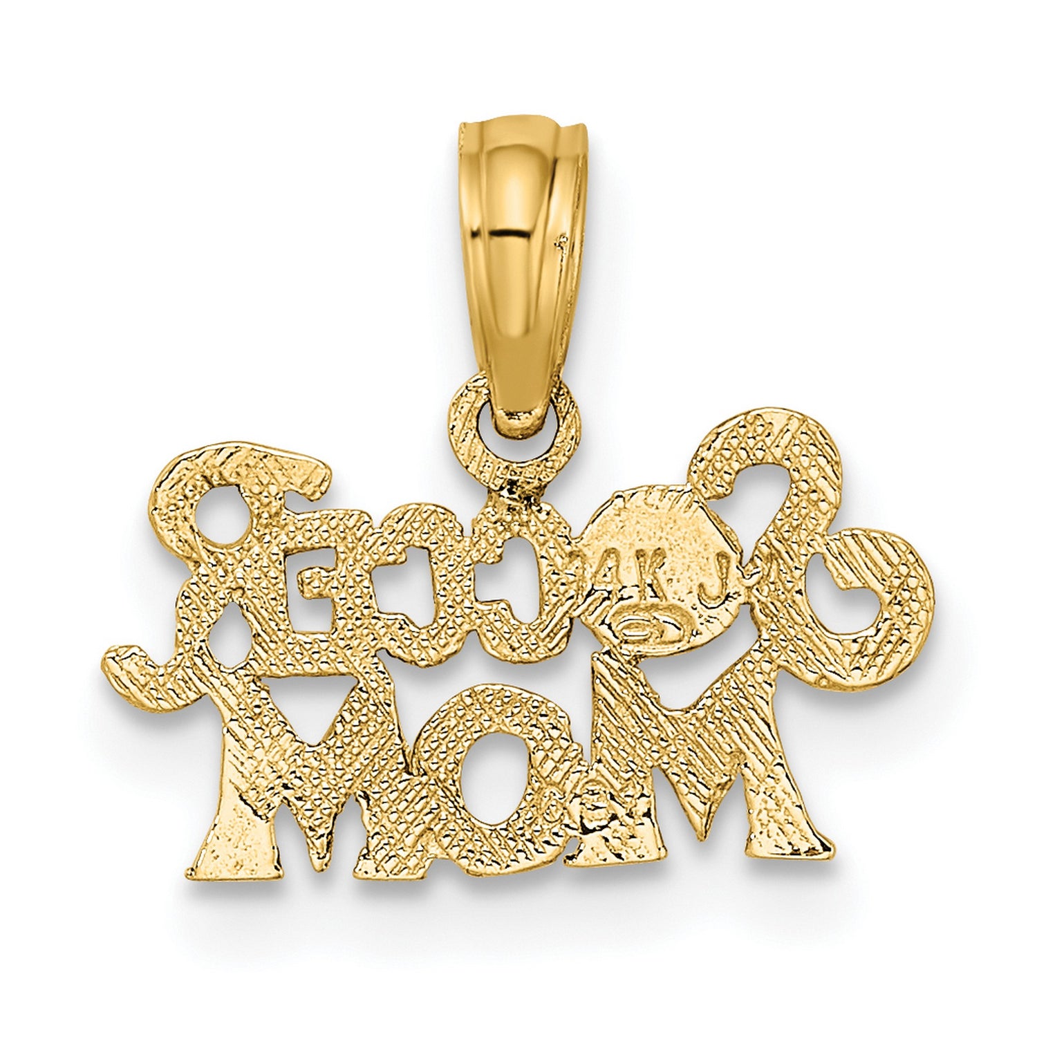 14k Yellow Gold Soccer Mom Pendant with Soccer Ball Design, Sports Charm for Women