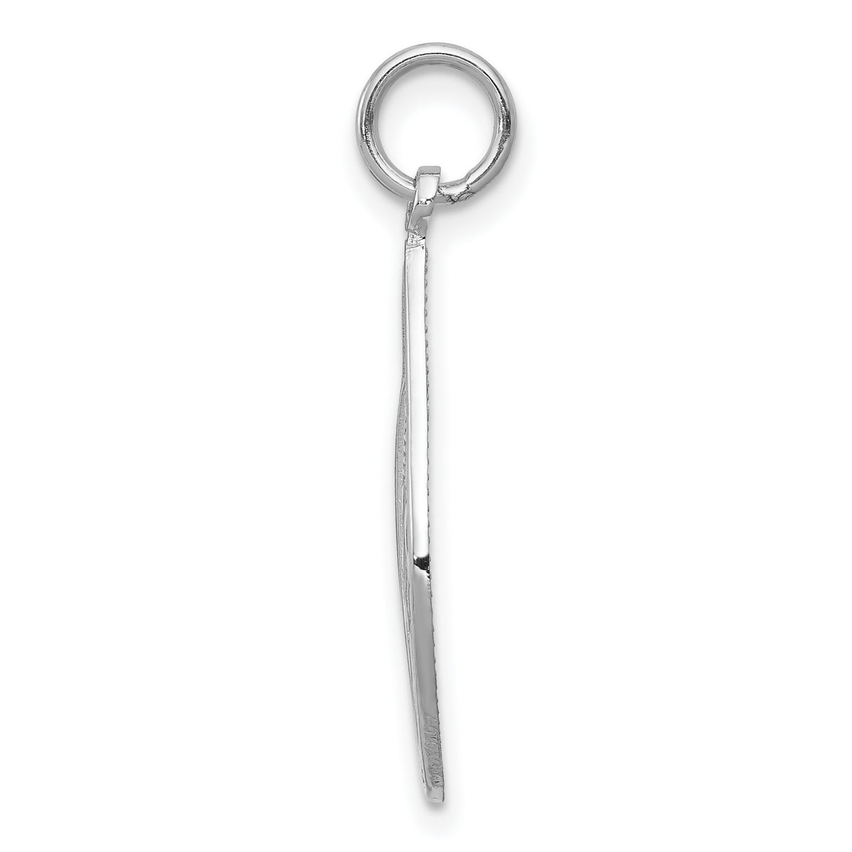 14k White Gold Virgin Mary Pendant, Teardrop Frame Religious Charm, Catholic Christian Jewelry