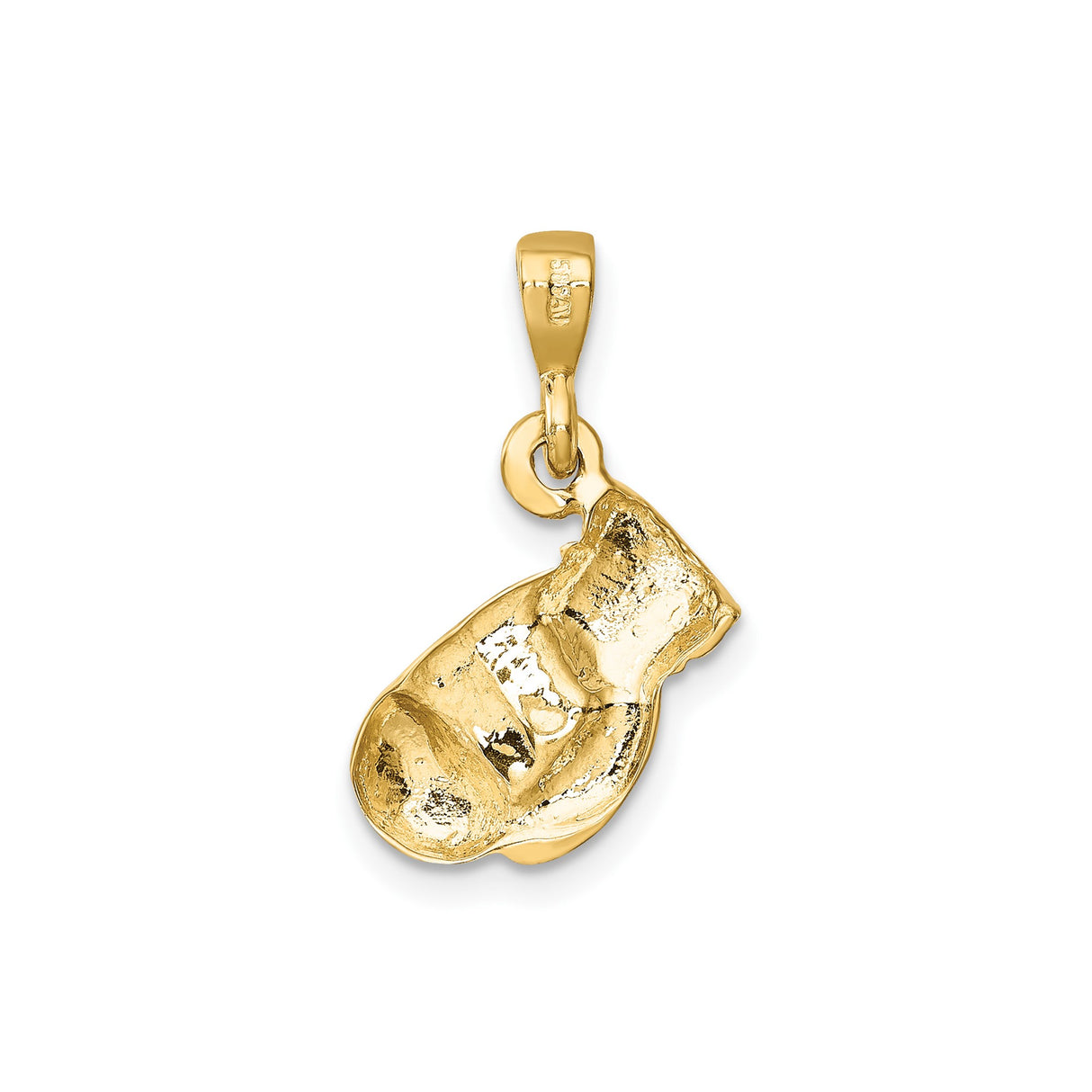 14k Yellow Gold Boxing Glove Pendant, Sports Jewelry Symbolizing Strength and Resilience for Men or Unisex