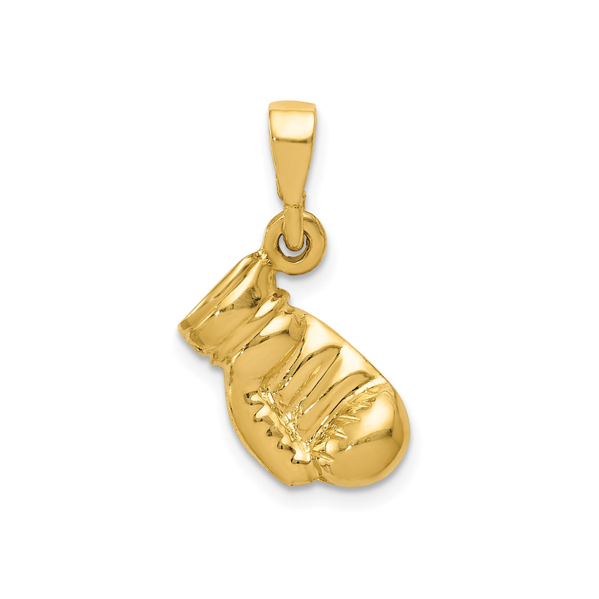 14k Yellow Gold Boxing Glove Pendant, Sports Jewelry Symbolizing Strength and Resilience for Men or Unisex