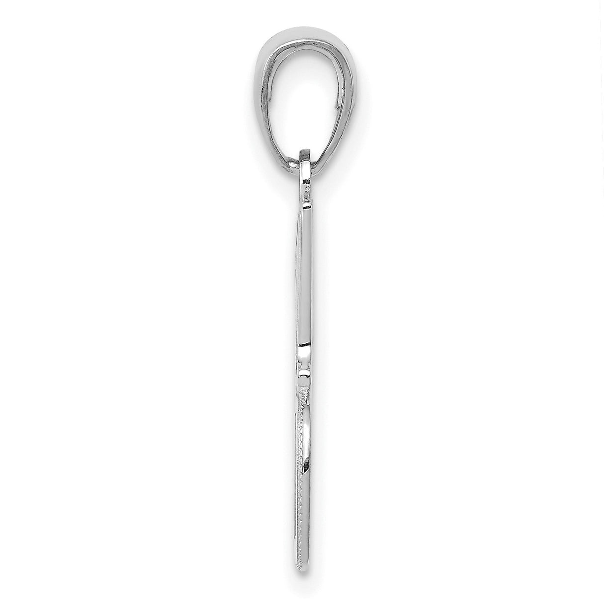 14k White Gold Pendant with #1 Dad Design, Meaningful Jewelry for Men