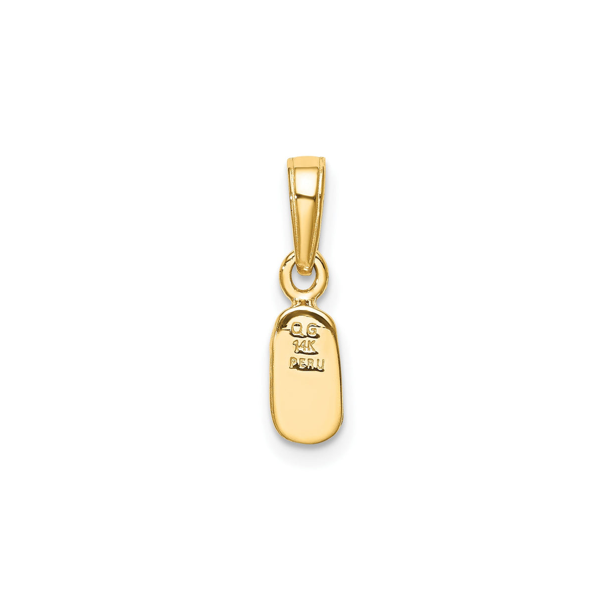 14k Yellow Gold Baby Shoe Pendant, Sentimental Motherhood Charm or Birth Keepsake for Women