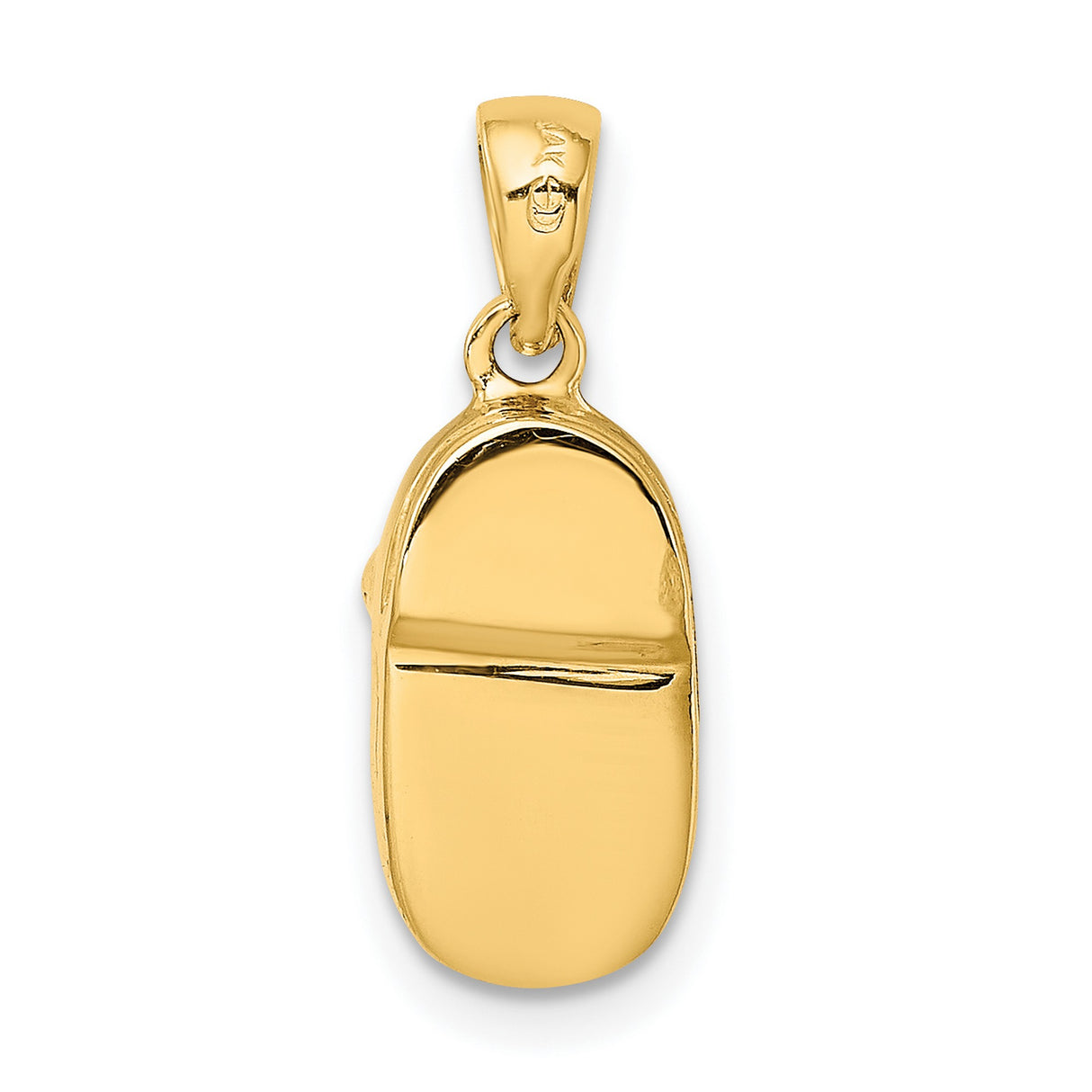 14k Two-Tone Gold Baby Shoe Pendant with Rose Gold Bow, Motherhood and Love Theme