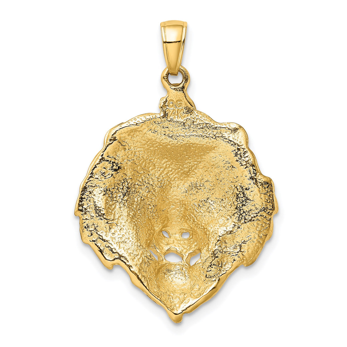 14k Yellow Gold Lion Head Pendant, Bold Detailed Design, Symbol of Strength and Courage