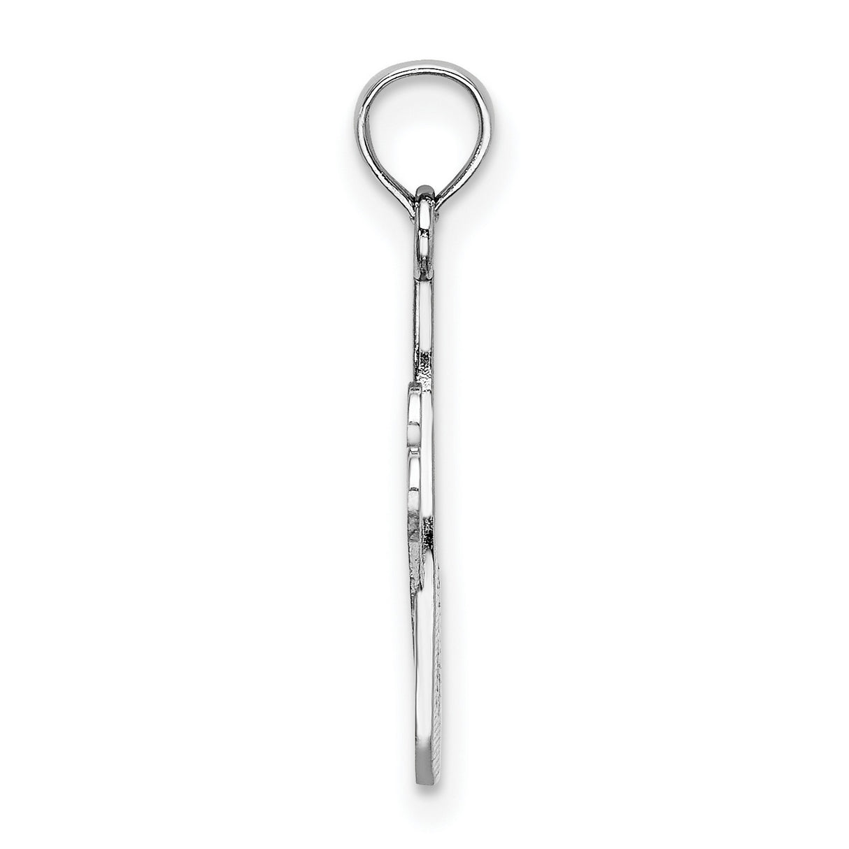 14k White Gold Scissors and Comb Pendant, Barber and Hair Stylist Jewelry Charm
