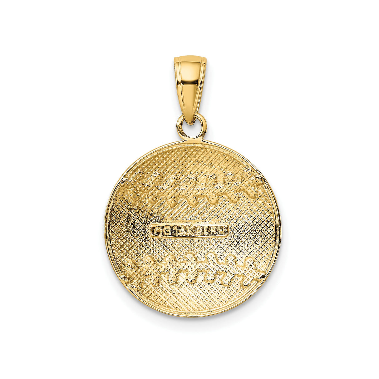 14k Yellow Gold Baseball Pendant with Authentic Stitch Design for Sports Fans