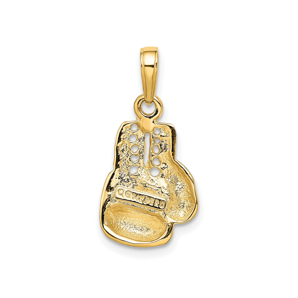 14k Yellow Gold Boxing Gloves Pendant with Textured Detail, Fighter and Sports Charm for Men or Unisex